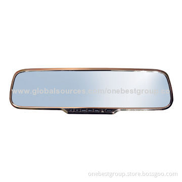 FHD 1,080P Car Black Box with Rear View Anti-dazzle Blue Mirror Design Auto Seamless Cycle Recording